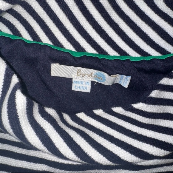 Boden Martha Mock Neck Sheath Sleeveless Dress Navy & White Stripes, Size 10UK - Picture 4 of 9